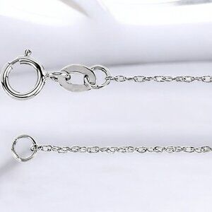 1.0 mm 18" Rope Chain in 14kt White Gold